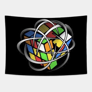 Speedcube - Rubik's Cube Inspired Design for people who know How to Solve a Rubik's Cube Tapestry