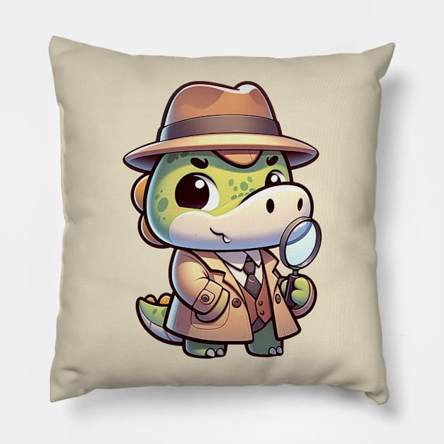 Cute gator - Investigator Pillow by MasutaroOracle