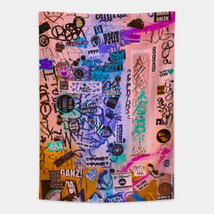 Street Style Art Graffiti NYC Tags Tapestry