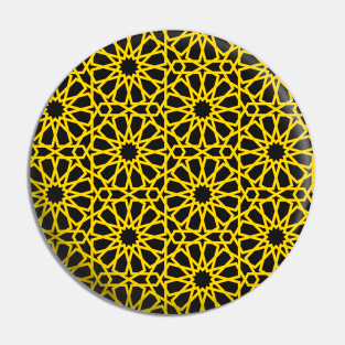 Yellow Moroccan Zellige, Moroccan Art Pin