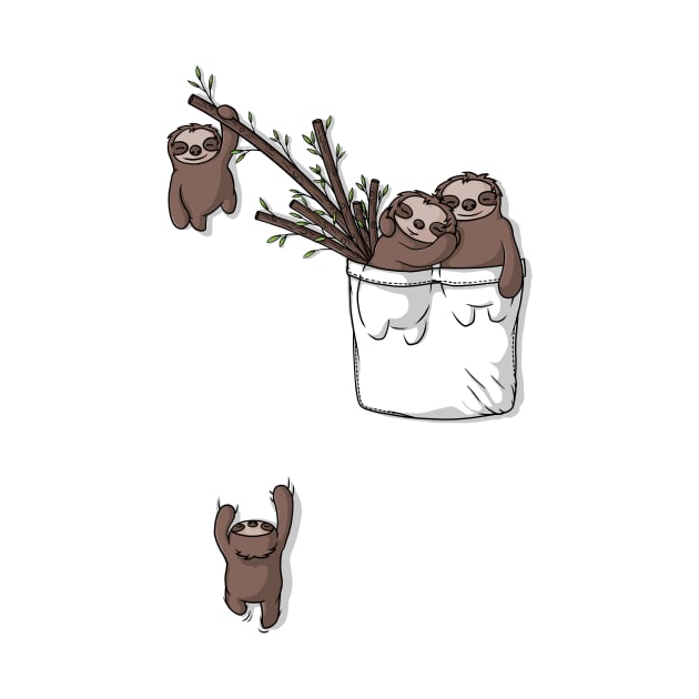 Pocket Sloth Family by Beka