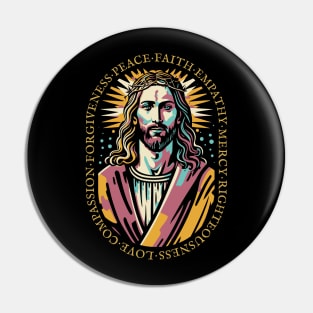 Jesus Christ Love Faith Christian Gift Idea Pin