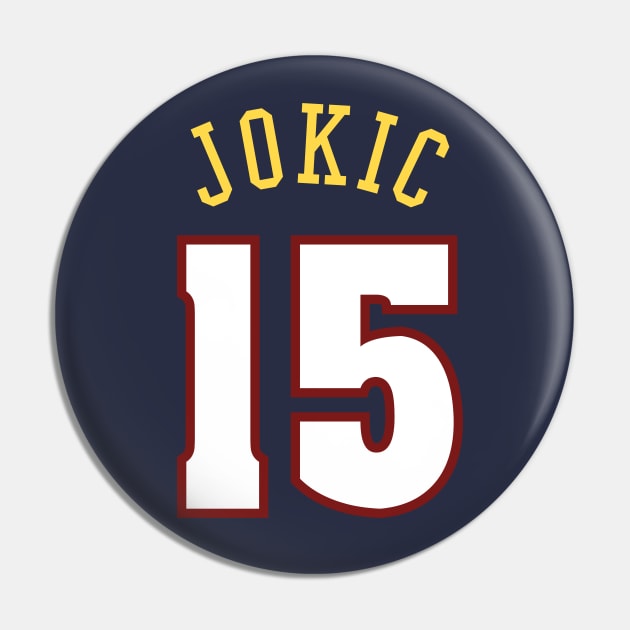 Jokic - Denver Basketball Pin by Buff Geeks Art