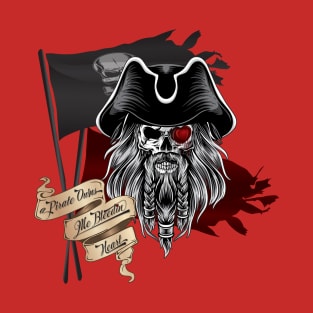 A Pirate Owns Me Bleedin' Heart T-Shirt