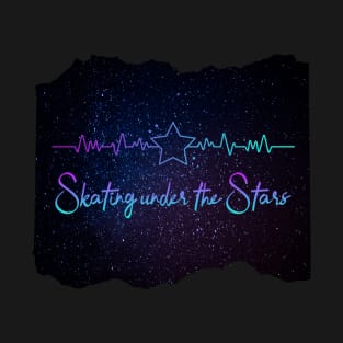 Skating under the Stars Heartbeat style T-Shirt