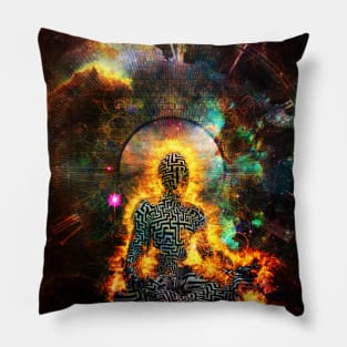 Meditation in Vivid Space Pillow