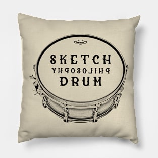 Sketch Philosophy Drum | Retro Vintage Transparent Pillow