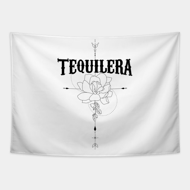 Tequilera - Flower design Tapestry by verde