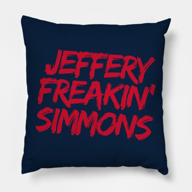 Jeffery Freakin' Simmons, Tennessee Titans Pillow by Riff Raff Graffix