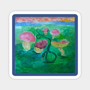 Beauty is Poison Whimsical Acrylic Painting Magnet