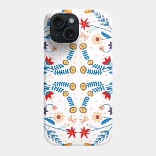 Folk art berries and flowers Phone Case