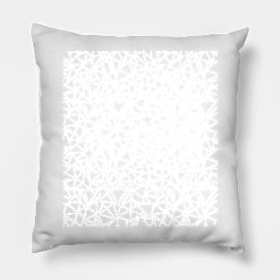 Abstract Outline White Gold Pillow