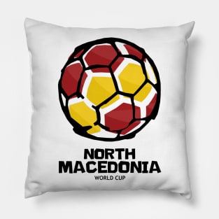 North Macedonia Football Country Flag Pillow