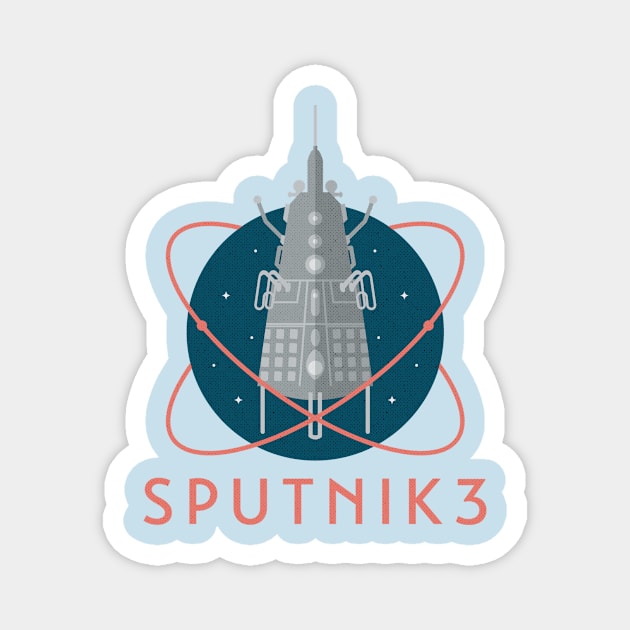 Sputnik 3 Magnet by MGulin