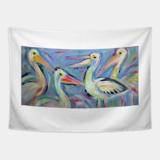 Pelicans - Acrylics Tapestry