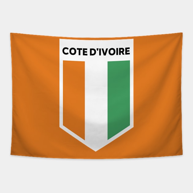 Ivory Coast Flag Emblem Tapestry by SLAG_Creative