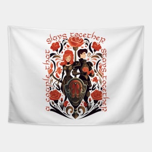 A Couple That Slays Together Stay Together - Lovers - Funny RPG Tapestry