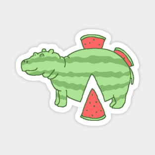 Hippo made of watermelon (how delicious) Magnet