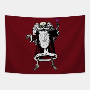 Skeleton Santa Claus Tapestry