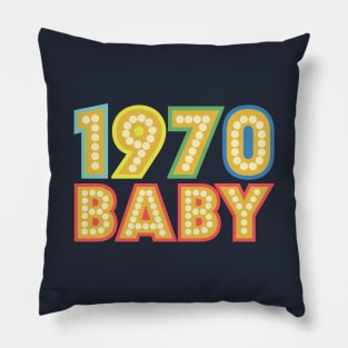 Retro Vintage Distressed 49th Birthday Gift 1970 Baby Pillow