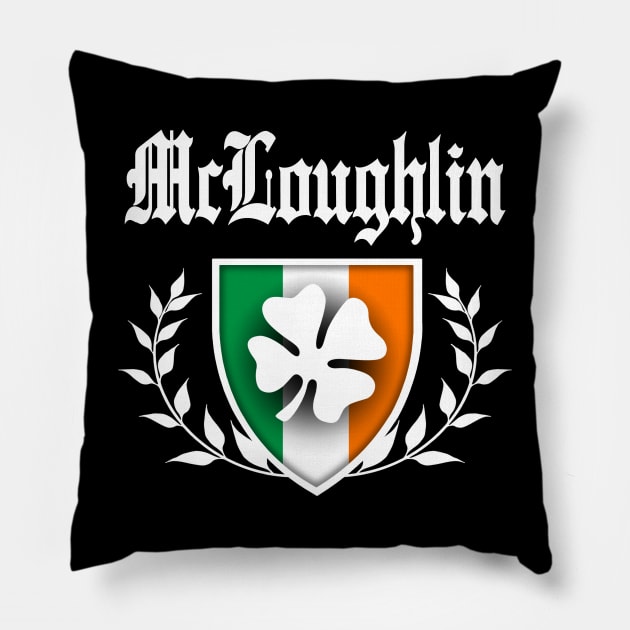 McLoughlin Shamrock Crest Pillow by robotface