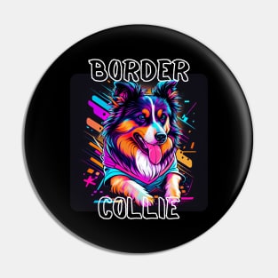 Graffiti Style - Cool Border Collie 3 Pin