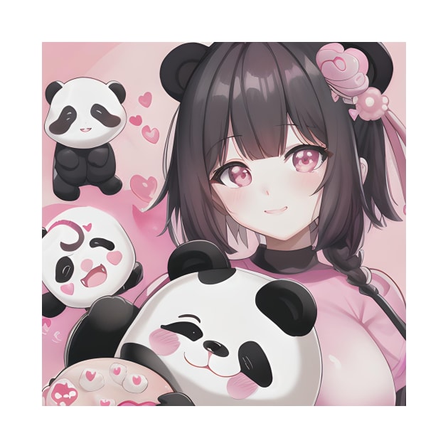 The girl and her Panda bears by culturageek