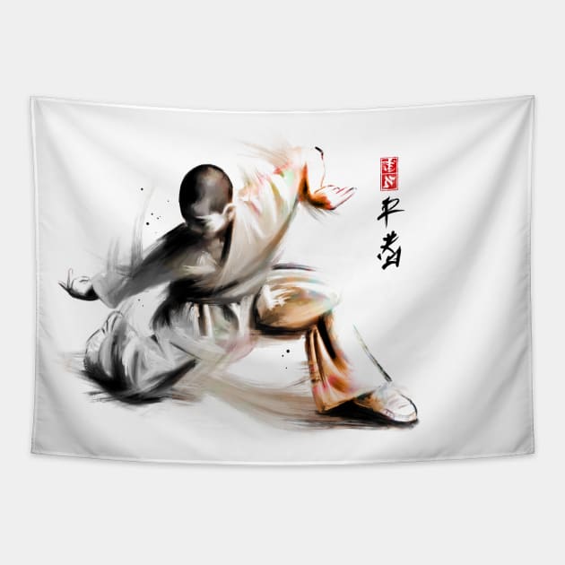 Shaolin Kung Fu Tapestry by ILYOart