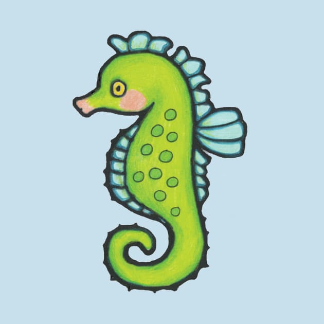 Cute Little Seahorse by Parakeet Moon