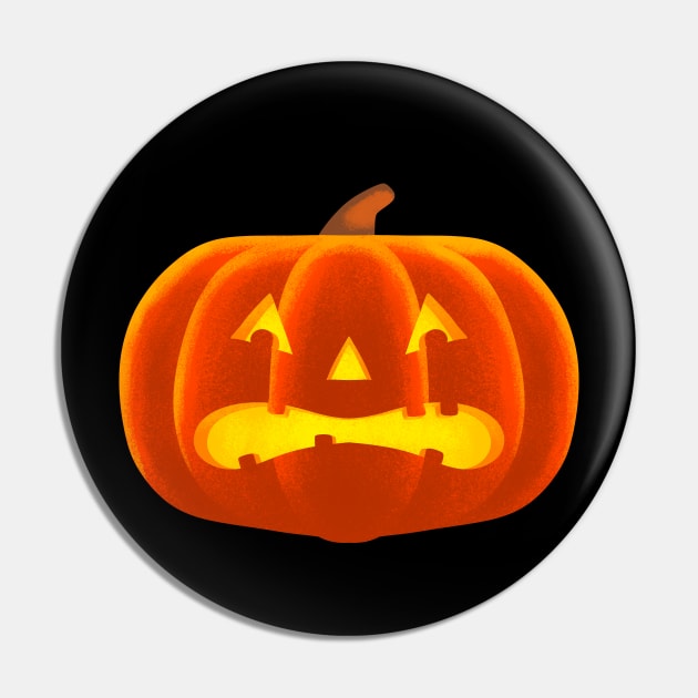 Spooked Pumpkin Pin by tommartinart