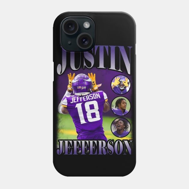 BOOTLEG JUSTIN JEFFERSON Phone Case by hackercyberattackactivity