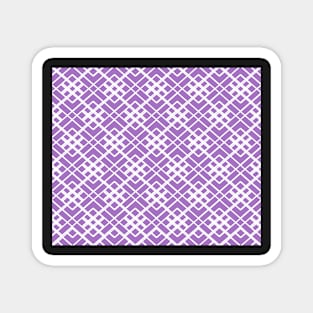 Abstract geometric pattern - purple and white. Magnet