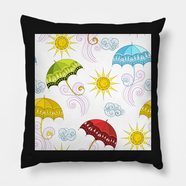 Fairytale Weather Forecast Print Pillow by lissantee