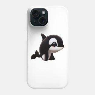 Cute Orca Drawing Phone Case