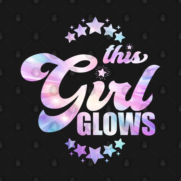 This girl Glows - Glow party squad funny gift idea T-Shirt by Teekingdom