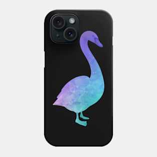 Blue and Purple Swan Phone Case