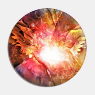 Wings Abstract painting Pin