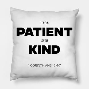 Bible Scripture 1 Corinthians 13:4-7 Quote Pillow