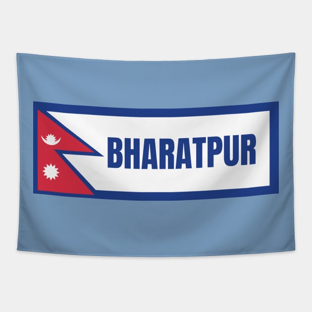 Bharatpur City with Nepal Flag Tapestry by aybe7elf