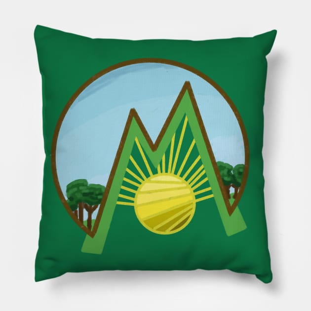 Mountain Adventure Pillow by BjernRaz