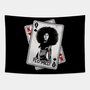 Retro Flo Milli Rapper Card Style Tapestry