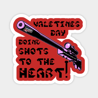 Valentines Day Doing Shots To The HEART! v. Code Pink Blk Text Magnet