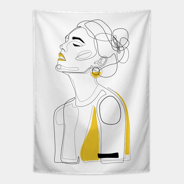 Yellow Lip Tapestry by Explicit Design