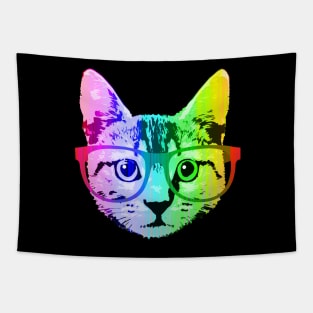 Funny Rainbow Cat Tapestry