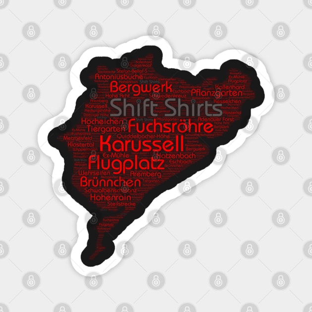 Ring Corners - Nurburgring Inspired Magnet by ShiftShirts