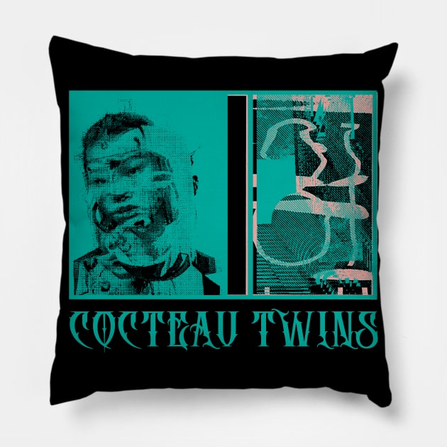 Cocteau Twins / 80s Styled Aesthetic Artwork Pillow by unknown_pleasures