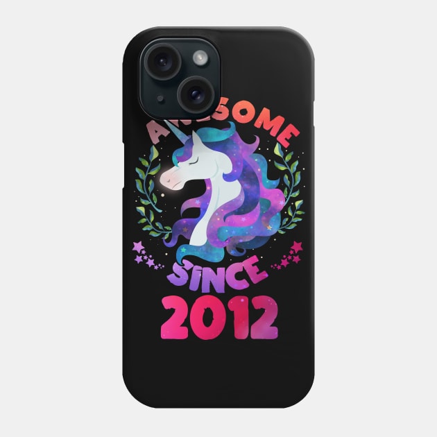 Cute Awesome Unicorn Since 2012 Funny Gift Phone Case by saugiohoc994