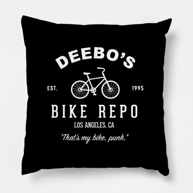 Deebo's Bike Repo Est. 1995 - vintage logo Pillow by BodinStreet