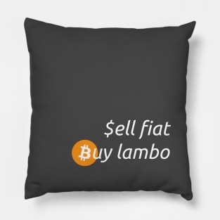 Sell fiat, Buy lambo Pillow