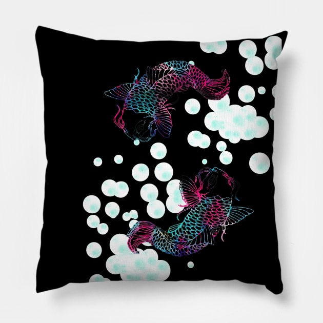 Koi fish Pillow by RosaliArt